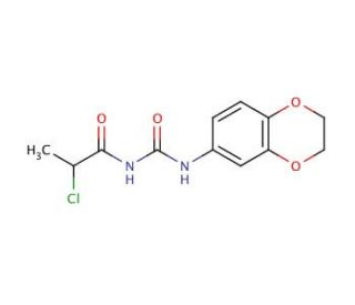2-chloro-N-[(2,3-dihydro-1,4-benzodioxin-6-ylamino)carbonyl]propanamide - chemical structure image