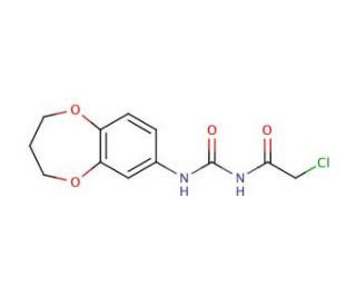 2-chloro-N-[(3,4-dihydro-2H-1,5-benzodioxepin-7-ylamino)carbonyl]acetamide - chemical structure image