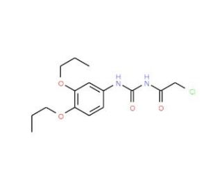 2-chloro-N-{[(3,4-dipropoxyphenyl)amino]carbonyl}acetamide - chemical structure image