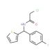 2-chloro-N-[(4-fluorophenyl)(thien-2-yl)methyl]acetamide - chemical structure image