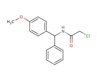 2-chloro-N-[(4-methoxyphenyl)(phenyl)methyl]acetamide - chemical structure image