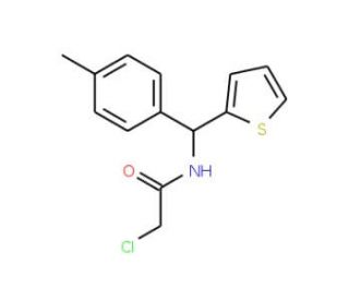 2-chloro-N-[(4-methylphenyl)(thien-2-yl)methyl]acetamide - chemical structure image