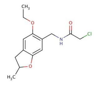 2-chloro-N-[(5-ethoxy-2-methyl-2,3-dihydro-1-benzofuran-6-yl)methyl]acetamide - chemical structure image