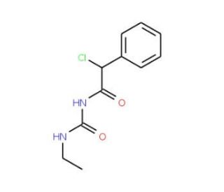 2-chloro-N-[(ethylamino)carbonyl]-2-phenylacetamide (CAS 23420-63-5) - chemical structure image