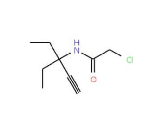 2-chloro-N-(1,1-diethylprop-2-ynyl)acetamide - chemical structure image