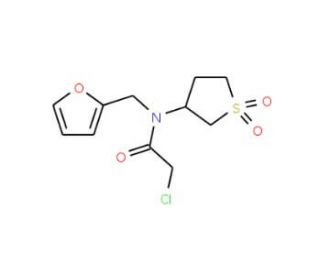 2-chloro-N-(1,1-dioxidotetrahydrothien-3-yl)-N-(2-furylmethyl)acetamide - chemical structure image