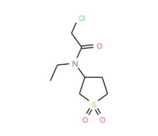 2-Chloro-N-(1,1-dioxo-tetrahydro-1lambda*6*-thiophen-3-yl)-N-ethyl-acetamide - chemical structure image