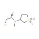 2-Chloro-N-(1,1-dioxo-tetrahydro-1lambda*6*-thiophen-3-yl)-N-methyl-acetamide - chemical structure image