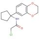2-chloro-N-[1-(2,3-dihydro-1,4-benzodioxin-6-yl)cyclopentyl]acetamide - chemical structure image