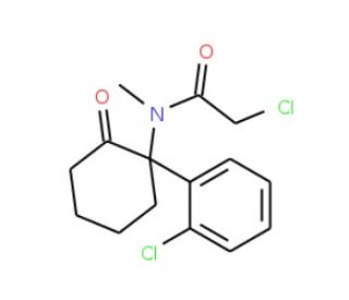 2-Chloro-N-[1-(2-chloro-phenyl)-2-oxo-cyclohexyl]-N-methyl-acetamide - chemical structure image