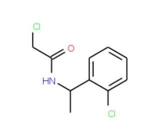 2-chloro-N-[1-(2-chlorophenyl)ethyl]acetamide (CAS 40023-10-7) - chemical structure image