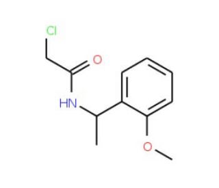2-chloro-N-[1-(2-methoxyphenyl)ethyl]acetamide (CAS 40023-06-1) - chemical structure image
