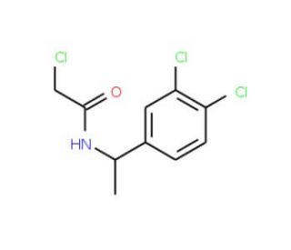 2-chloro-N-[1-(3,4-dichlorophenyl)ethyl]acetamide (CAS 90793-96-7) - chemical structure image