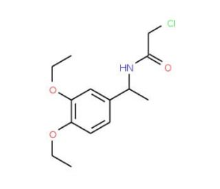 2-chloro-N-[1-(3,4-diethoxyphenyl)ethyl]acetamide - chemical structure image