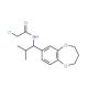 2-chloro-N-[1-(3,4-dihydro-2H-1,5-benzodioxepin-7-yl)-2-methylpropyl]acetamide - chemical structure image