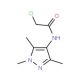 2-chloro-N-(1,3,5-trimethyl-1H-pyrazol-4-yl)acetamide (CAS 90153-58-5) - chemical structure image