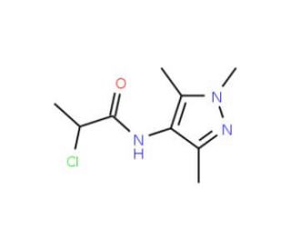 2-chloro-N-(1,3,5-trimethyl-1H-pyrazol-4-yl)propanamide - chemical structure image