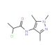 2-chloro-N-(1,3,5-trimethyl-1H-pyrazol-4-yl)propanamide - chemical structure image