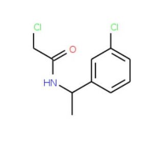 2-chloro-N-[1-(3-chlorophenyl)ethyl]acetamide (CAS 40023-11-8) - chemical structure image