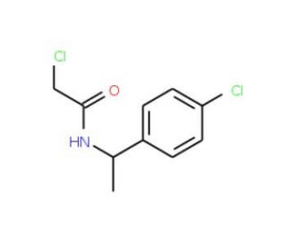 2-chloro-N-[1-(4-chlorophenyl)ethyl]acetamide (CAS 91900-33-3) - chemical structure image