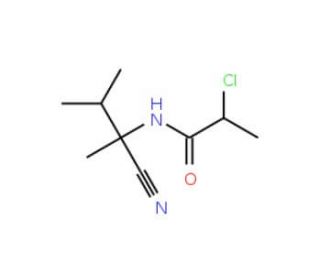 2-chloro-N-(1-cyano-1,2-dimethylpropyl)propanamide - chemical structure image