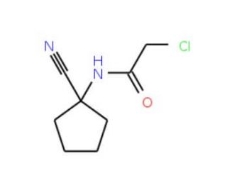 2-chloro-N-(1-cyanocyclopentyl)acetamide (CAS 78734-65-3) - chemical structure image