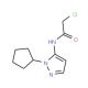 2-chloro-N-(1-cyclopentyl-1H-pyrazol-5-yl)acetamide - chemical structure image