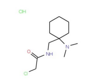 2-chloro-N-{[1-(dimethylamino)cyclohexyl]methyl}acetamide hydrochloride - chemical structure image