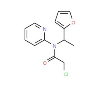 2-Chloro-N-(1-furan-2-yl-ethyl)-N-pyridin-2-yl-acetamide - chemical structure image
