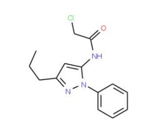 2-chloro-N-(1-phenyl-3-propyl-1H-pyrazol-5-yl)acetamide - chemical structure image