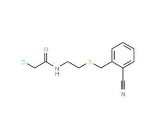 2-chloro-N-{2-[(2-cyanobenzyl)thio]ethyl}acetamide - chemical structure image