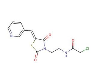 2-Chloro-N-[2-(2,4-dioxo-5-pyridin-3-ylmethylene-thiazolidin-3-yl)-ethyl]-acetamide - chemical structure image