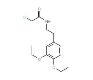 2-Chloro-N-[2-(3,4-diethoxy-phenyl)-ethyl]-acetamide (CAS 34162-19-1) - chemical structure image