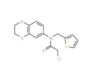 2-chloro-N-2,3-dihydro-1,4-benzodioxin-6-yl-N-(thien-2-ylmethyl)acetamide - chemical structure image