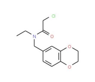2-chloro-N-(2,3-dihydro-1,4-benzodioxin-6-ylmethyl)-N-ethylacetamide - chemical structure image