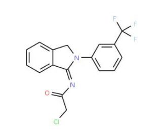 2-Chloro-N-[2-(3-trifluoromethyl-phenyl)-2,3-dihydro-isoindol-1-ylidene]-acetamide - chemical structure image
