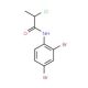 2-chloro-N-(2,4-dibromophenyl)propanamide - chemical structure image