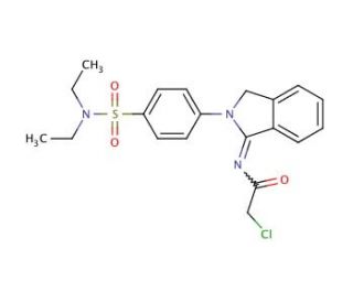 2-Chloro-N-[2-(4-diethylsulfamoyl-phenyl)-2,3-dihydro-isoindol-1-ylidene]-acetamide - chemical structure image