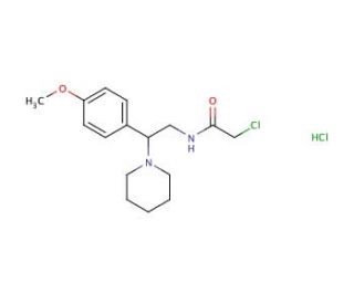 2-chloro-N-[2-(4-methoxyphenyl)-2-piperidin-1-ylethyl]acetamide hydrochloride - chemical structure image