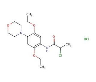 2-chloro-N-(2,5-diethoxy-4-morpholin-4-ylphenyl)propanamide hydrochloride - chemical structure image