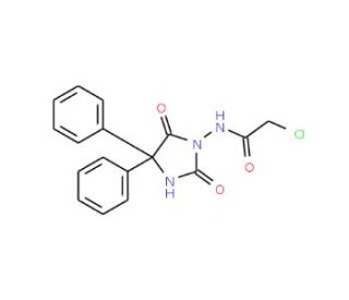 2-chloro-N-(2,5-dioxo-4,4-diphenylimidazolidin-1-yl)acetamide - chemical structure image