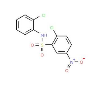 2-Chloro-N-(2-chloro-phenyl)-5-nitro-benzenesulfonamide - chemical structure image