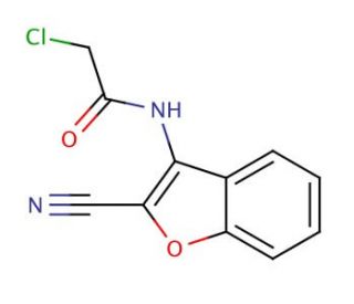 2-chloro-N-(2-cyano-1-benzofuran-3-yl)acetamide - chemical structure image