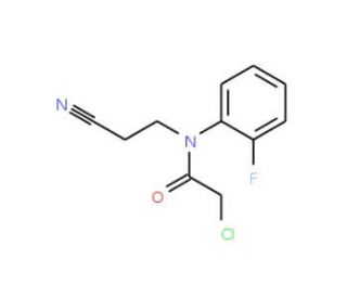 2-chloro-N-(2-cyanoethyl)-N-(2-fluorophenyl)acetamide - chemical structure image
