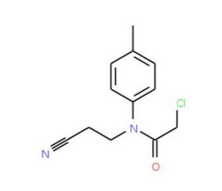 2-chloro-N-(2-cyanoethyl)-N-(4-methylphenyl)acetamide - chemical structure image