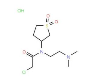 2-chloro-N-[2-(dimethylamino)ethyl]-N-(1,1-dioxidotetrahydrothien-3-yl)acetamide hydrochloride - chemical structure image