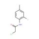 2-chloro-N-(2-fluoro-4-methylphenyl)acetamide (CAS 366-45-0) - chemical structure image