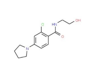 2-Chloro-N-(2-hydroxyethyl)-4-(1-pyrrolidinyl)-benzenecarboxamide - chemical structure image