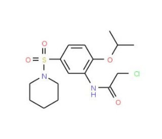 2-chloro-N-[2-isopropoxy-5-(piperidin-1-ylsulfonyl)phenyl]acetamide - chemical structure image