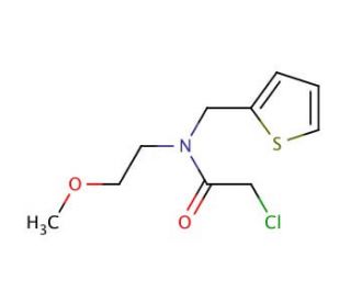 2-chloro-N-(2-methoxyethyl)-N-(thien-2-ylmethyl)acetamide - chemical structure image